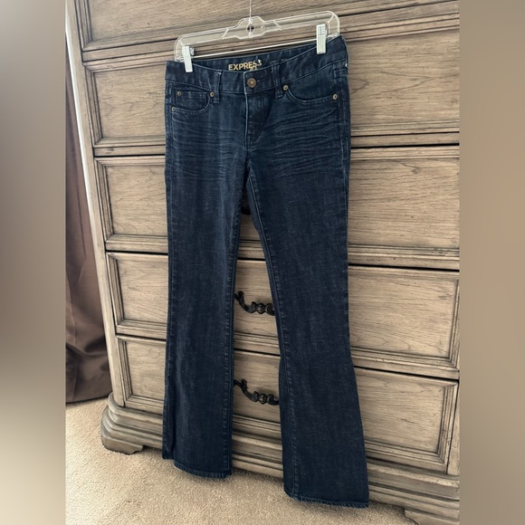 Express Boot Cut Denim Jeans EUC Stella Boot Cut Dark Wash Flare - Picture 4 of 14